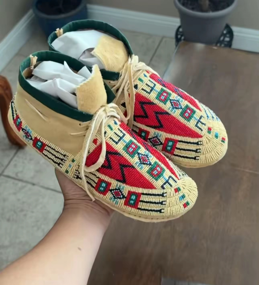 Sandstone Thunder handmade moccasins