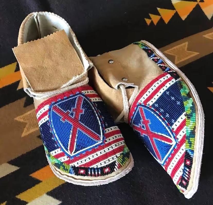 Shield Medallion handmade moccasins