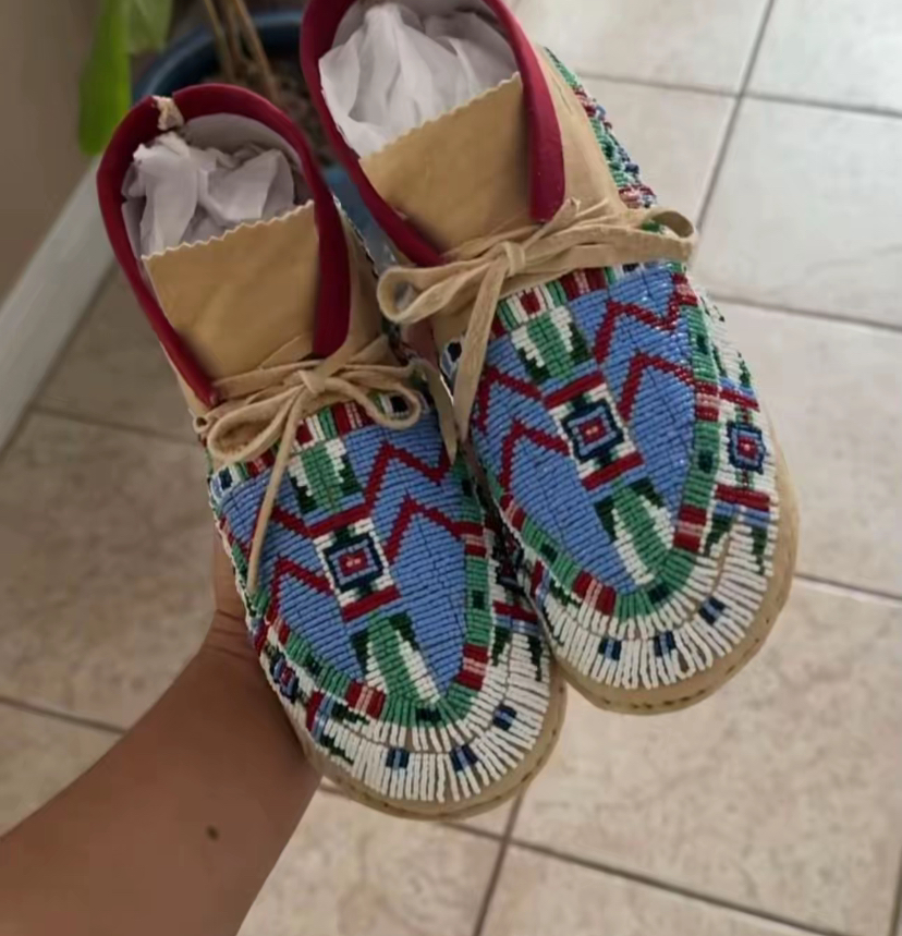 Sky Diamond Highback handmade moccasins